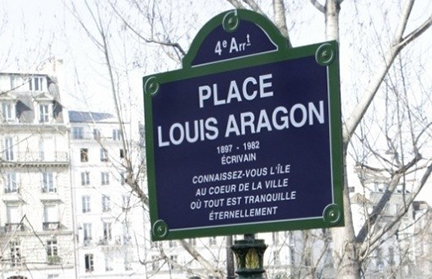 louis aragon place sign